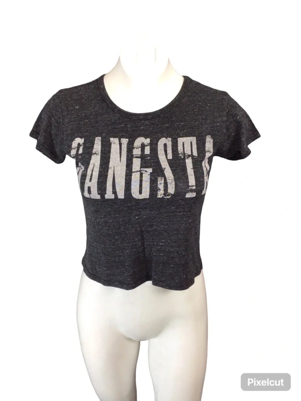 Women’s Black 'Gangsta' Crop‎ Top